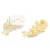 18K Aranyozott Cirkónia Strasszos Kagyló Berakásos Toll Bross Kitűző
