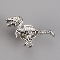   Ezüst Színű T-Rex (5) Dínó Dinoszaurusz Brosstű Bross Kitűző 16,5x34mm