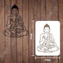 Buddha Budha Rajzoló Sablon Stencil 29,7x21cm