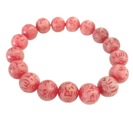 Buddhista Tibeti Mala Piros Vörös Gyöngy 12mm