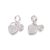 Ezüst Színű Fehér Cirkón Cirkónia Strasszos Szív Lakat Charm Nyaklánc Karkötő Ékszer Dísz Közdarab Köztes Medál 21x10mm