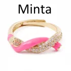 Arany Narancssárga Színű Cirkónia Strasszos Gyűrű Újjméret: 16,9mm (Állítható)