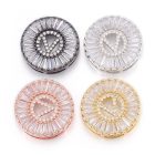 Arany Színű Cirkónia Strasszos V Betű ABC Felfűzhető Közdarab Köztes Felvarrható Medál Kitűző 20mm