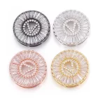 Rózsaarany Színű Cirkónia Strasszos V Betű ABC Felfűzhető Közdarab Köztes Felvarrható Medál Kitűző 20mm