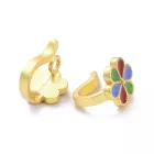 Arany Színű Tűzzománc Virág Nyaklánc Karkötő Ékszer S Kapocs 10x7mm
