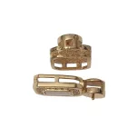 Arany Színű Cirkónia Strasszos Kagyló Berakásos Medál Köztes Charm Fülbevaló Alap 19x11x5mm