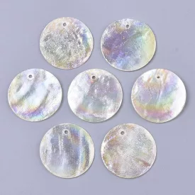 Capiz Kagyló Medál (8) Fülbevaló Alap 25x1mm