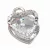 Ezüst Színű Cirkónia Strasszos Szív Charm