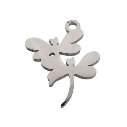 Ezüst Színű Nemesacél Szitakötő Charm