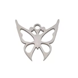 Ezüst Színű Nemesacél Lepke Pillangó Charm