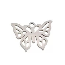 Ezüst Színű Nemesacél Lepke Pillangó Charm
