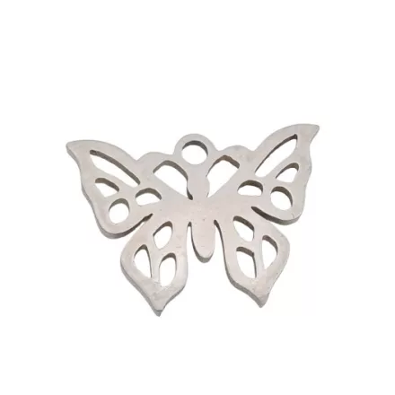 Ezüst Színű Nemesacél Lepke Pillangó Charm