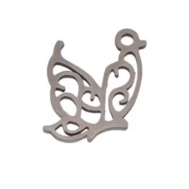 Ezüst Színű Nemesacél Lepke Pillangó Charm