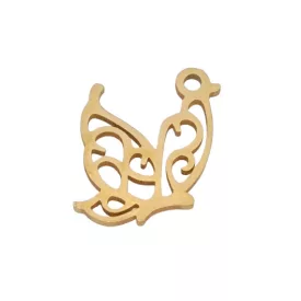 Arany Színű Nemesacél Lepke Pillangó Charm