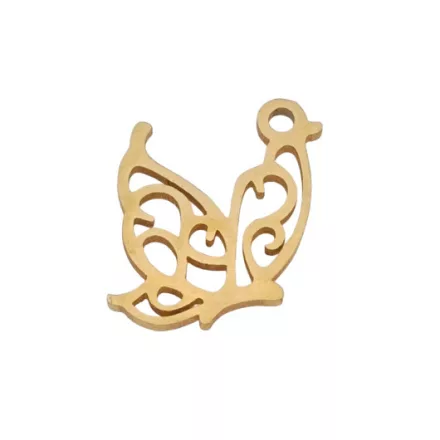 Arany Színű Nemesacél Lepke Pillangó Charm