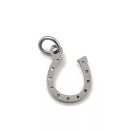 Ezüst Színű Nemesacél Szerencse Patkó Charm