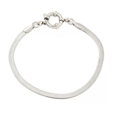 Ezüst Színű Nemesacél Charm Karkötő