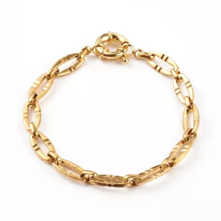 18K Aranyozott Nemesacél Charm Karkötő