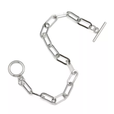 Ezüst Színű Nemesacél Charm Karkötő