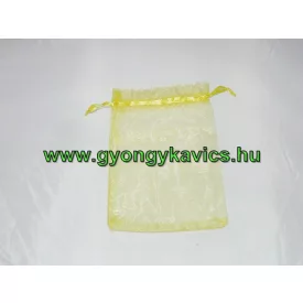 Citromsárga Organza Tüll Díszzacskó Dísztasak 15x20cm