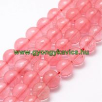 Cseresznyekvarc Ásványgyöngy Gyöngyfüzér 10mm
