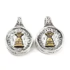 Ezüst Arany Színű Buddhista Pagoda Medál 24,5x17mm