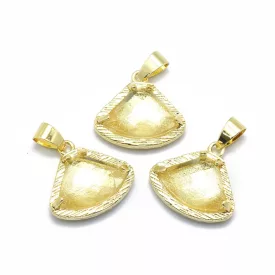   Arany Fazettált Hegyikristály Ásvány Medál 17,5x19x6,5mm