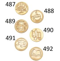   Diplomaosztó (491) Viaszpecsétnyomó Pecsét Pecsételő Fej (Nyél Nélkül) 25,5mm