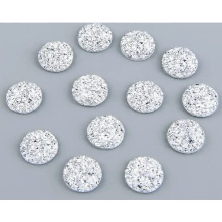 Druzy Műgyanta Ezüst Színű (51) Kaboson 12mm