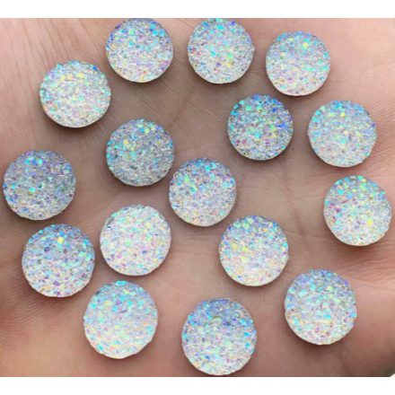 Druzy Műgyanta Szivárványos Színű (50) Kaboson 12mm