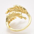 Arany Színű Színes Cirkónia Strasszos Toll Gyűrű Újjméret: 17,5mm (Minimálisan Állítható)