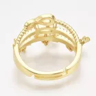 Arany Színű Színes Cirkónia Strasszos Végtelen Csillag Gyűrű Újjméret: 18mm (Minimálisan Állítható)