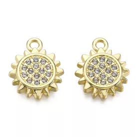 Arany Színű Strasszos Nap Medál 16,5x13mm