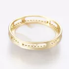 Arany Színű Cirkónia Strasszos Kagyló Fiú Gyerek Charm Közdarab Köztes 24mm