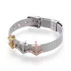 Rózsaarany Színű Cirkónia Strasszos Horgony Felfűzhető Közdarab Köztes Felvarrható Medál Kitűző 14x13x6mm