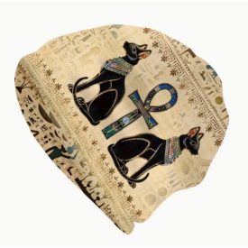   Egyiptomi Bastet Ankh Kereszt Sapka (12) Dupla Anyagú Méret: 27x28cm Körméret: ~51cm