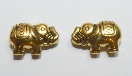 Elefánt Arany Színű Nyaklánc Karkötő Ékszer Dísz Közdarab Köztes 8x12,5mm