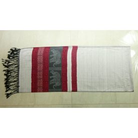 Elefántos Pashmina Sál Kendő Ezüst (19) 65x175cm