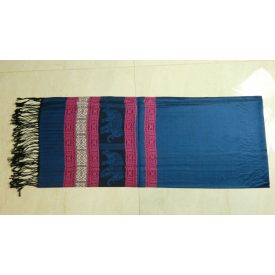 Elefántos Pashmina Sál Kendő Kék (22) 65x175cm