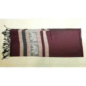 Elefántos Pashmina Sál Kendő Barna (26) 65x175cm
