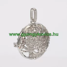 Életfa Angyalhívó Ezüst Színű Medál Nyaklánc 30x16mm