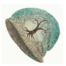   Türkiz Életfa Sapka (18) Dupla Anyagú Méret: 27x28cm Körméret: 53-59cm