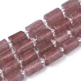   Eperkvarc Téglalap Oszlop Ásványgyöngy Gyöngyfüzér 8-11x6-8x5-7mm
