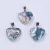 Ezüst Színű Abalone Paua Kagyló Szív Medál 25x21,5x3,5mm