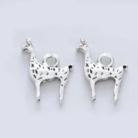 Ezüst Színű Alpaka Láma Medál 16x13mm