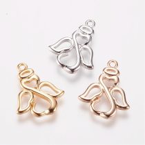 Ezüst Színű (3) Angyal Medál 16x14mm
