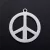 Ezüst Színű Nemesacél Békejel Peace (2) Medál 21x19mm