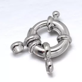   Ezüst (Nikkel) Színű (2) Charm Karkötő Nyaklánc Ékszer Rugós Kapocs 8,5mm