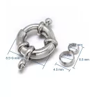 Ezüst (Nikkel) Színű (2) Charm Karkötő Nyaklánc Ékszer Rugós Kapocs 8,5mm