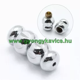   Ezüst Színű Csavaros Nyaklánc Karkötő Ékszer Kapocs Zár 12x5mm